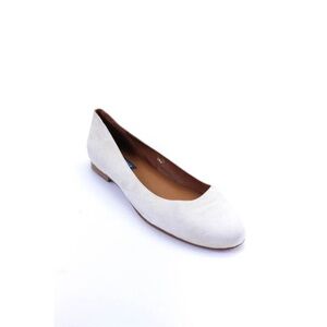 Margaux Womens Classic Round Toe Ballet Flats Suede Ivory Size 42‎ 12 A (Narrow)